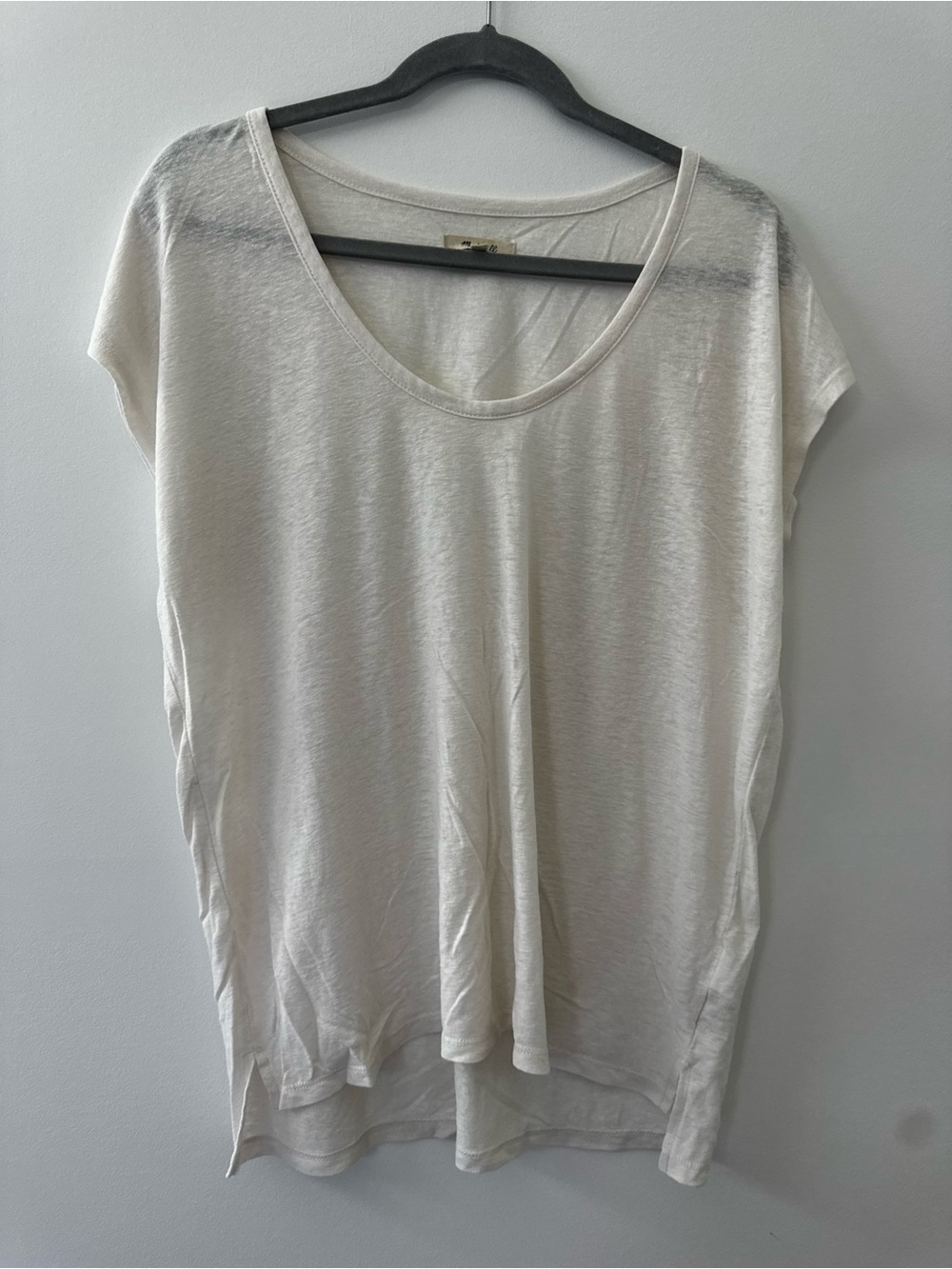 Madewell Relaxed Scoop-Neck Tee in Ivory